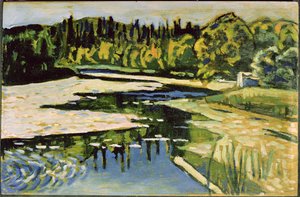 Río en otoño, 1900 de Wassily Kandinsky